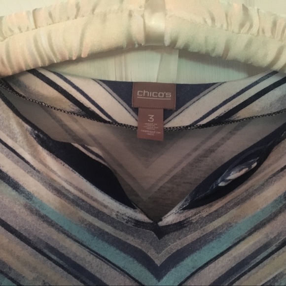 Chico's striped shirt, size 3 - Picture 2 of 3